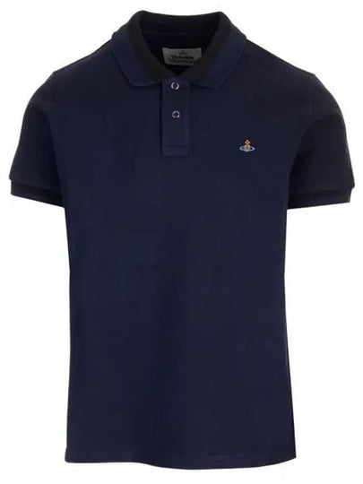 Classic ORB Logo Polo Shirt Navy - VIVIENNE WESTWOOD - BALAAN 2