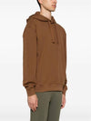 Contrast Logo Relaxed Fit Cotton Hoodie Brown - HUGO BOSS - BALAAN 4