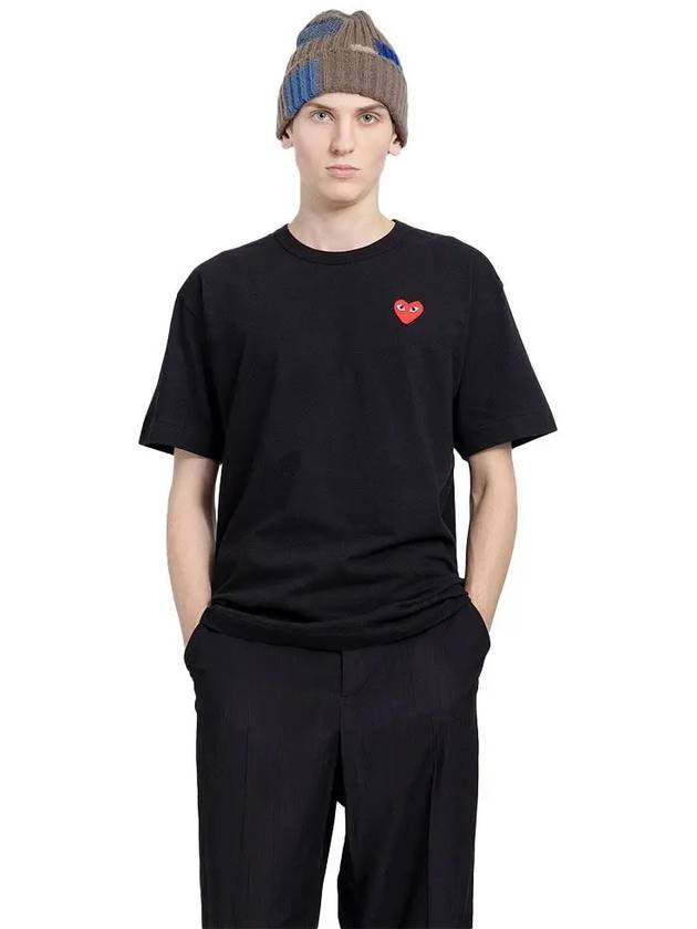 24SS Red Heart Waffen Short Sleeve TShirt P1T108 1 - COMME DES GARCONS - BALAAN 1