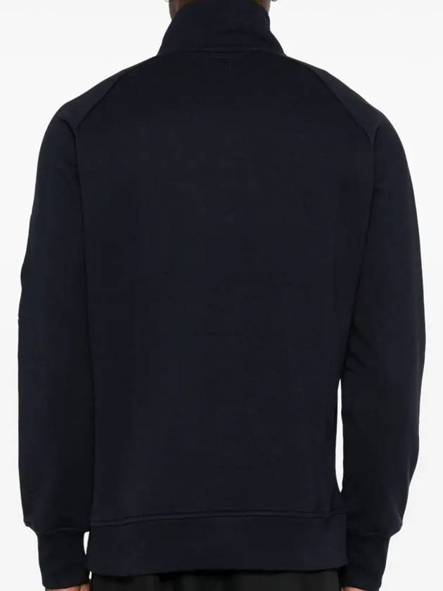 Diagonal Raised Fleece Half Zipped Sweatshirt Navy - CP COMPANY - BALAAN 5