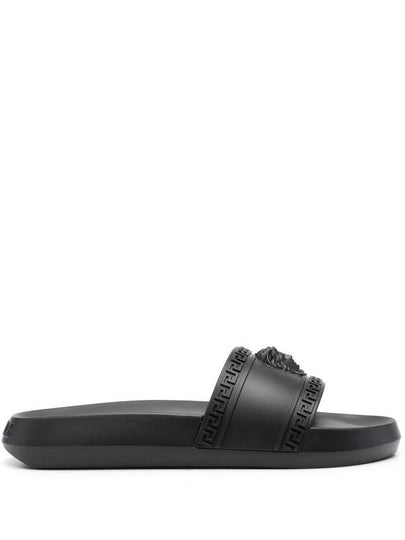 Medusa Band Rubber Slide Slippers Black - VERSACE - BALAAN 2