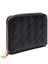 Intrecciato Zipped Coin Wallet Black - BOTTEGA VENETA - BALAAN 4