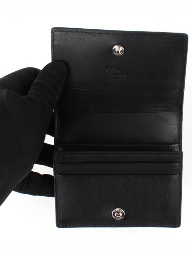 Microssima Bifold Card Wallet Black - GUCCI - BALAAN 4