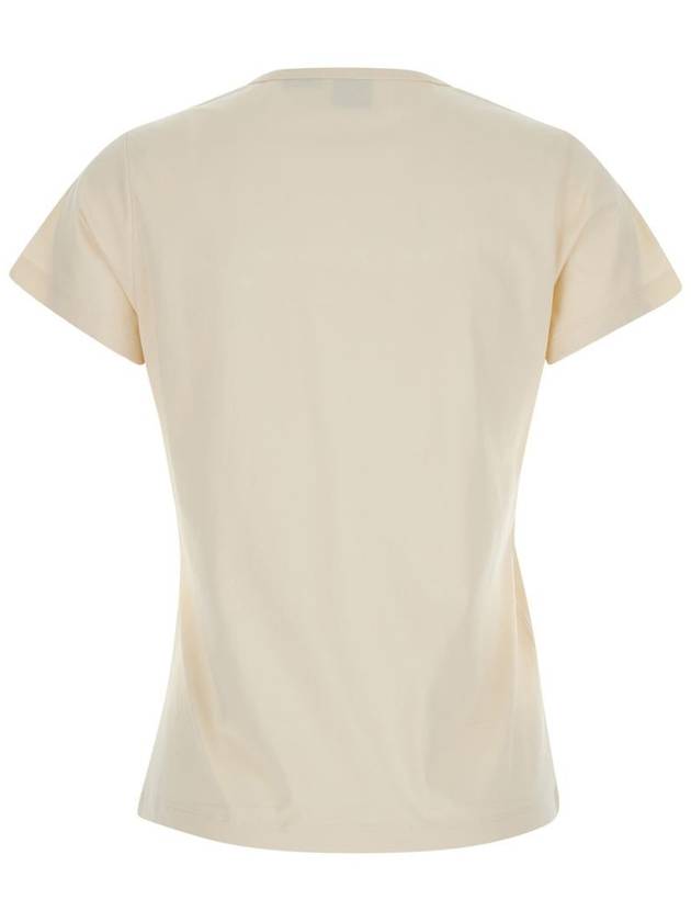 'Turbato' White T-Shirt With Logo On The Front Jersey Woman - PINKO - BALAAN 2