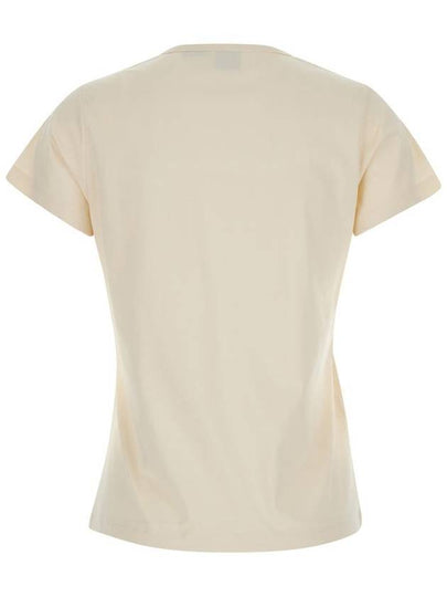 'Turbato' White T-Shirt With Logo On The Front Jersey Woman - PINKO - BALAAN 2