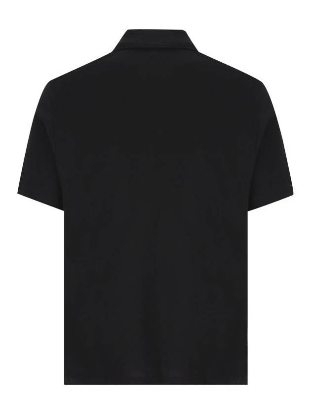 Cassandre Polo Shirt Black - SAINT LAURENT - BALAAN 3