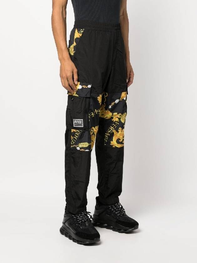 Chain Cargo Track Pants Black - VERSACE - BALAAN 3