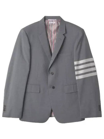 Diagonal classic sports jacket medium gray formal suit blazer - THOM BROWNE - BALAAN 1