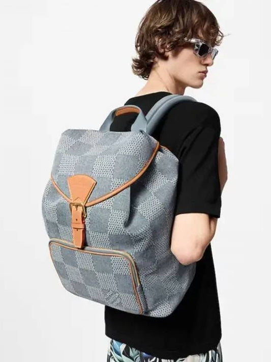 Montsouris Damier Backpack Blue - LOUIS VUITTON - BALAAN 2