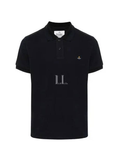 Classic ORB Logo Polo Shirt Navy - VIVIENNE WESTWOOD - BALAAN 2