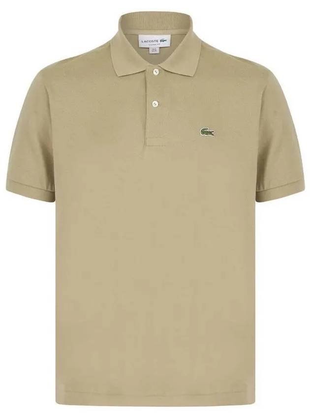 Men's Logo Classic Fit Cotton Short Sleeve Polo Shirt Beige - LACOSTE - BALAAN 2