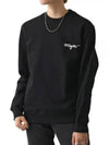 Embroidered Logo Cotton Sweatshirt Black - MSGM - BALAAN 2