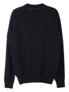 Soft Cotton Crewneck Knit Top Black - STONE ISLAND - BALAAN 3