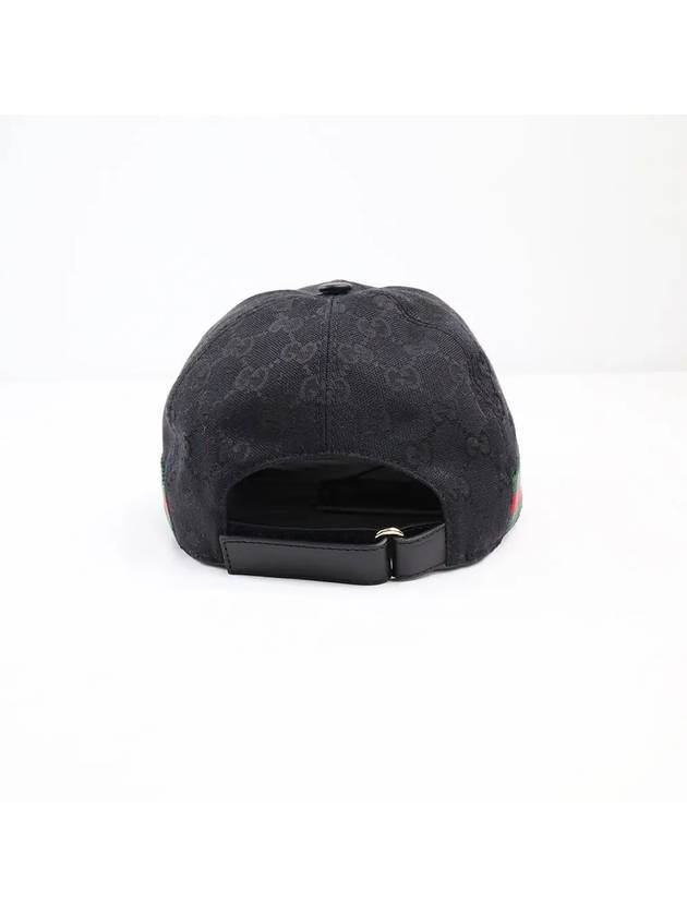 Original GG Web Supreme Canvas Baseball Ball Cap Black - GUCCI - BALAAN 4