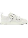 V Punk Belted Low Top Sneakers White - VALENTINO - BALAAN 1