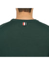 Intarsia Stitch Crew Neck Merino Wool Knit Top Green - THOM BROWNE - BALAAN 8