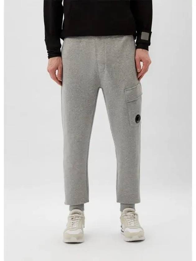 Diagonal Raised Fleece Cargo Track Pants Grey Melange - CP COMPANY - BALAAN 3