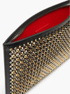 Pif Paris gold studded leather clutch bag 1215163 - CHRISTIAN LOUBOUTIN - BALAAN 4