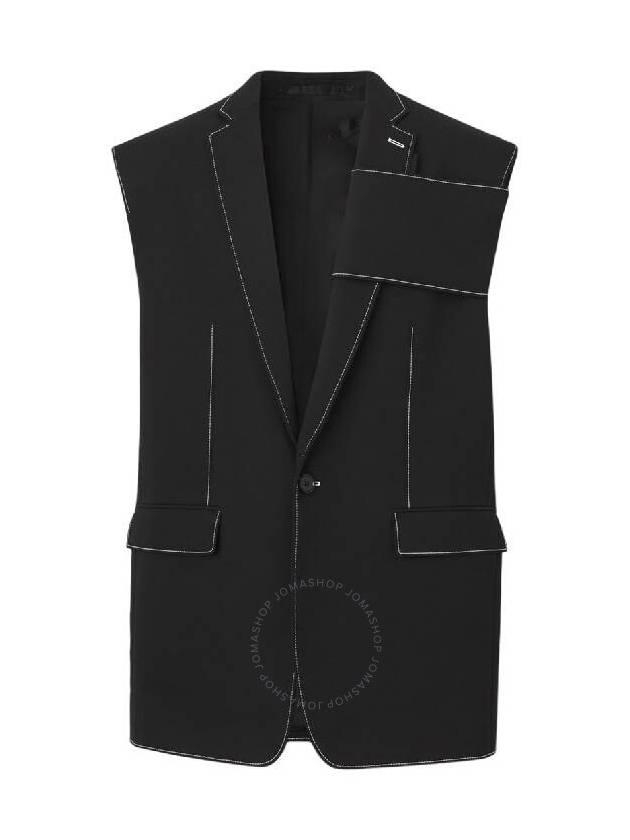 Burberry Sleeveless Tailored Jacket, Brand Size 52 (US Size 42) - BURBERRY - BALAAN 1