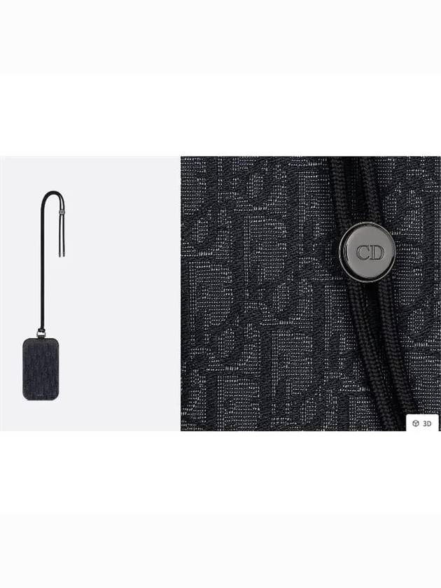 Oblique Jacquard Phone Pouch Black - DIOR - BALAAN 4