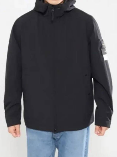 Compass Badge Hooded Jacket Black - STONE ISLAND - BALAAN 2