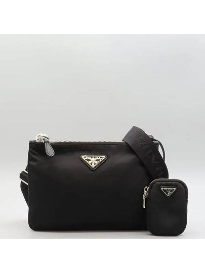 1BH046 Black color re edition Pocono double zip cross bag - PRADA - BALAAN 2