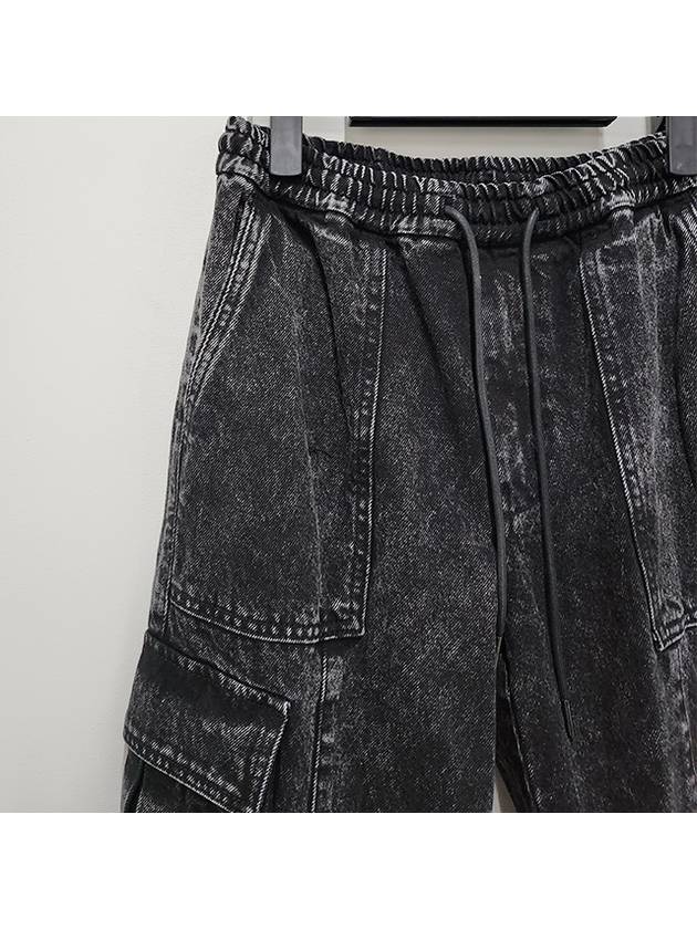 Denim Cargo Pocket Track Pants Black - JUUN.J - BALAAN 5