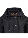 Women's Diamond Quilted Hoodie Single Coat Black - BURBERRY - BALAAN 5