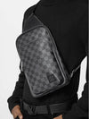 Avenue AVENUE Leather Sling Bag Black Silver - LOUIS VUITTON - BALAAN 9