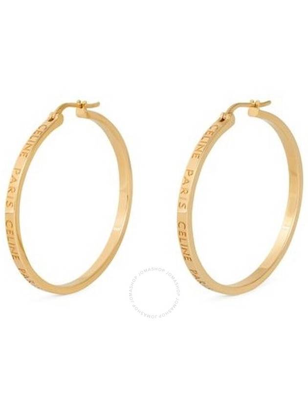 Paris Large Hoop Earrings Gold - CELINE - BALAAN 2