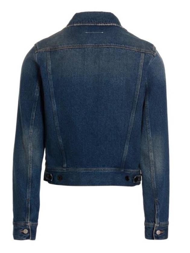 Men's Washed Cotton Sports Denim Jacket Blue - MAISON MARGIELA - BALAAN 3