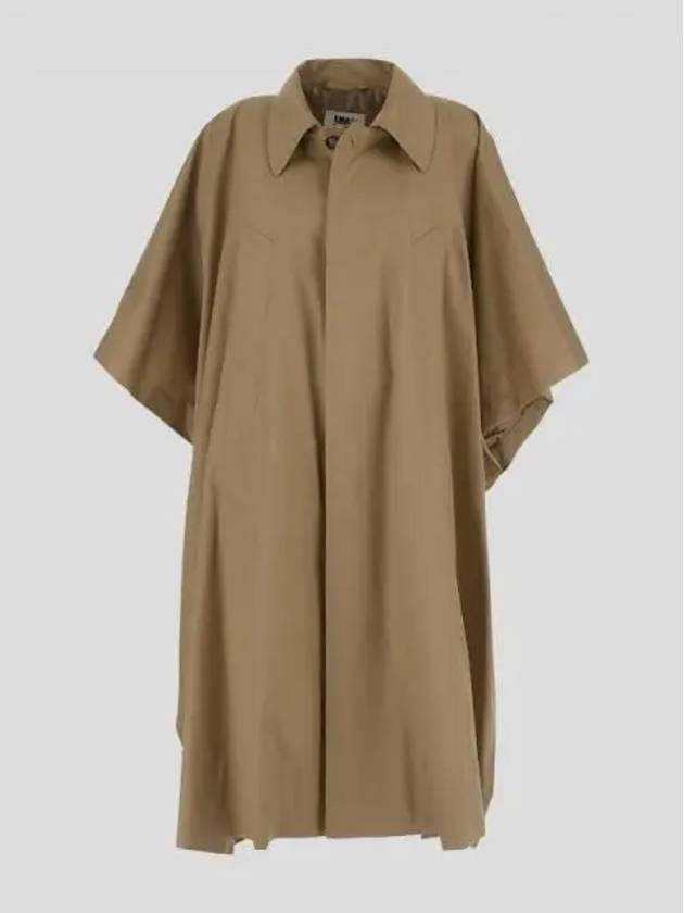 Overfit Cotton Trench Coat Beige - MAISON MARGIELA - BALAAN 2