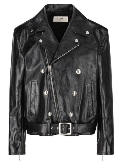 Cabochons Calfskin Biker Jacket Black - CELINE - BALAAN 2