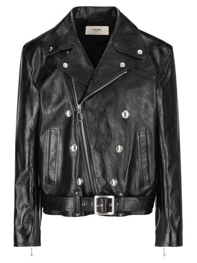 Cabochons Calfskin Biker Jacket Black - CELINE - BALAAN 1