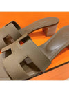 Women's Oasis Sandals Calfskin Etoff Brown - HERMES - BALAAN 3