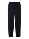 Gabardine Wool Loose Fit Wide Pants Black - AMI - BALAAN.