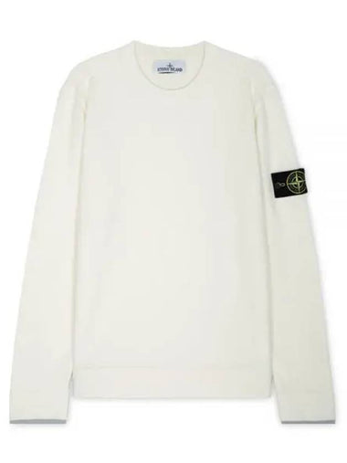 Men s Wappen Patch White Knit 7915526A1 V0099 1156204 - STONE ISLAND - BALAAN 1