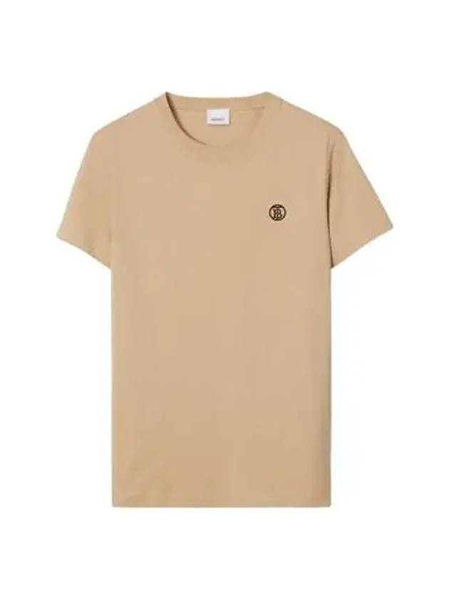 TB Monogram Embroidered Short Sleeve T-Shirt Beige - BURBERRY - BALAAN 2