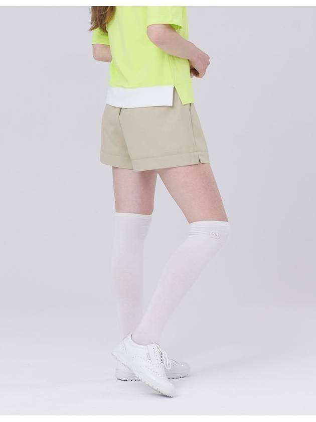 Full Waist Banding Eyelet String Beige Shorts DO3242PT67 1 - DOYOUKNOWMC GOLF WEAR - BALAAN 3