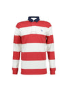 Block Stripe Classic Fit Polo Shirt Red - POLO RALPH LAUREN - BALAAN 1