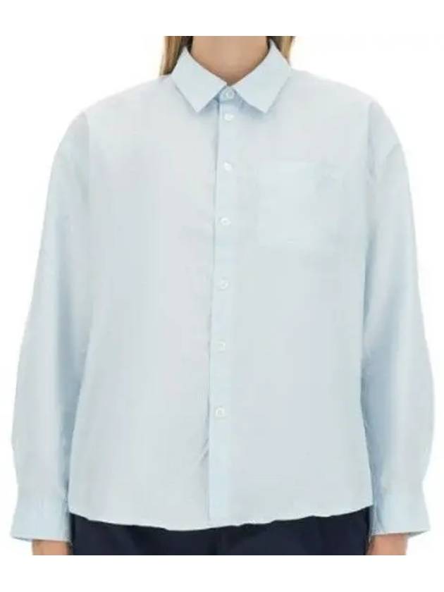 Boyfriend Long Sleeve Shirt Blue - A.P.C. - BALAAN 2