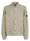 Broken Cotton Linen Lens Button Long-Sleeve Shirt Beige - CP COMPANY - BALAAN 2