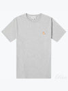 Chillax Fox Patch Regular Short Sleeve T-Shirt Grey - MAISON KITSUNE - BALAAN 2