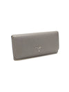 Women s Prada 1MH132 Gray Saffiano Silver Lettering Logo Long Wallet gt Gangbuk used luxury goods - PRADA - BALAAN 4