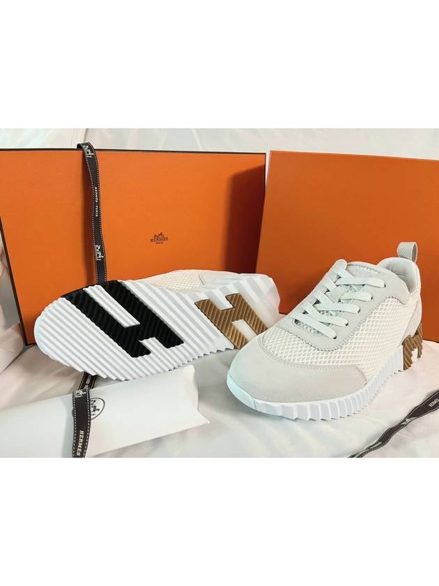 Bouncing Low Top Sneakers Blanc - HERMES - BALAAN 4