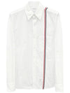 24SS Striped Oxford Shirt White MWL396A 100 - THOM BROWNE - BALAAN 1