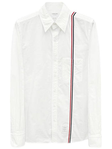 24SS Striped Oxford Shirt White MWL396A 100 - THOM BROWNE - BALAAN 1