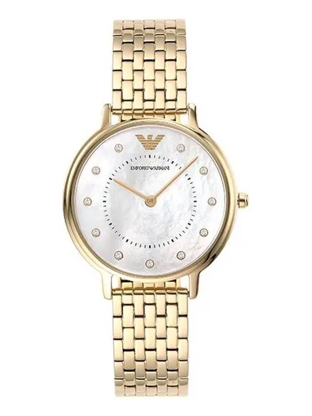 Women’s Kappa Quartz Mother Of Pearl Metal Watch Gold - EMPORIO ARMANI - BALAAN 1