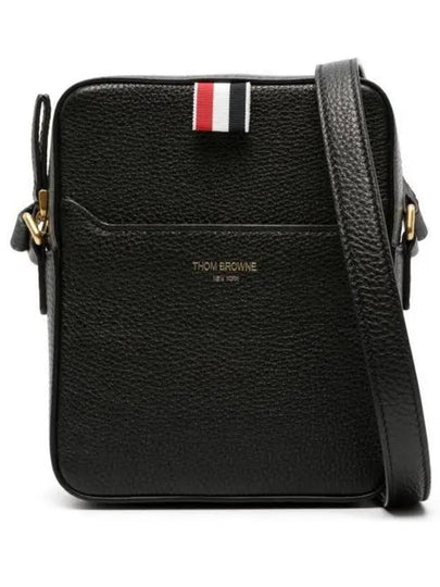 4 Bar Vertical Leather Camera Cross Bag Black - THOM BROWNE - BALAAN 2