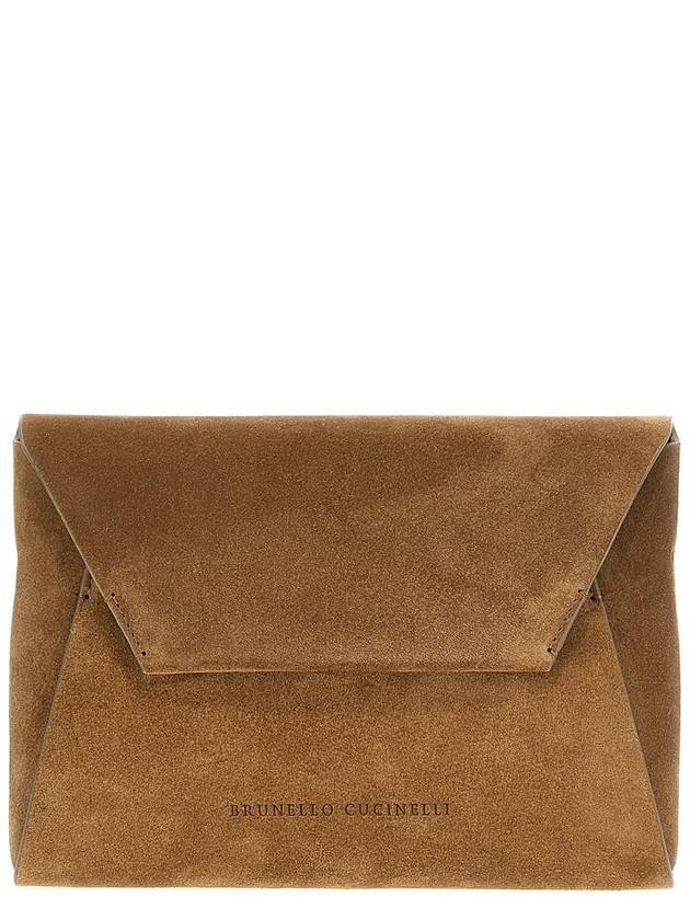 Brunello Cucinelli Monile Suede Clutch Bag - BRUNELLO CUCINELLI - BALAAN 1